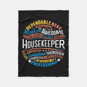 Housekeeper Gifts Funny Housekeeping Week Apprecia Fleece Blanket