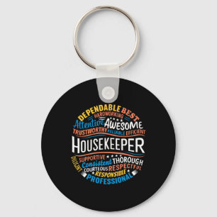 Housekeeper Gifts Funny Housekeeping Week Apprecia Keychain