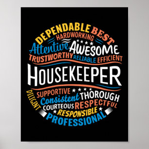 Housekeeper Gifts Funny Housekeeping Week Apprecia Poster
