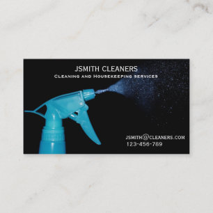 Housekeeper or cleaner freelance cleaning business business card