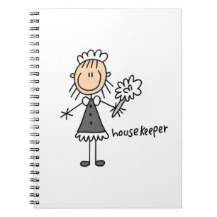 Housekeeper Stick Figure Notebook