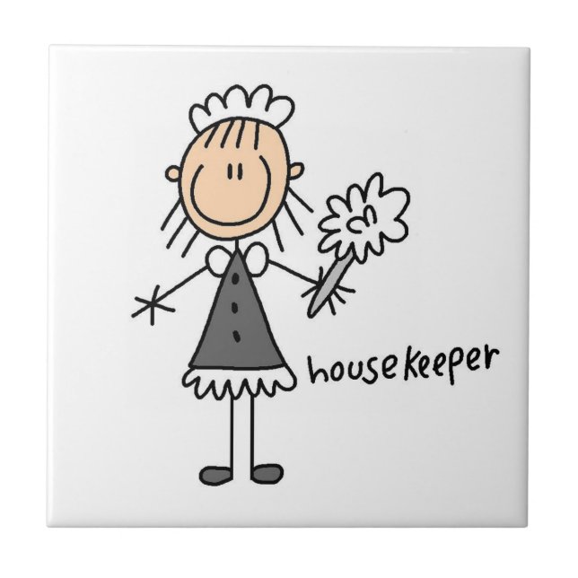 Housekeeper Stick Figure Tile (Front)