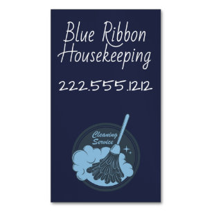 Housekeeping Badge Navy   Magnetic Business Card
