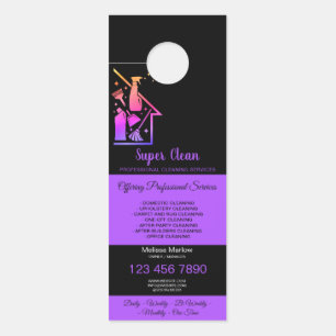 Housekeeping House Cleaning Maid Janitor Door Hanger