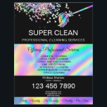 Housekeeping House Cleaning Maid Janitor Flyer<br><div class="desc">Housekeeping House Cleaning Maid Janitor Flyer,  holographic</div>