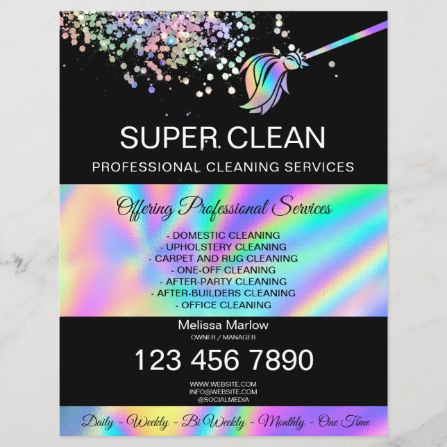 Housekeeping House Cleaning Maid Janitor Flyer (Front)