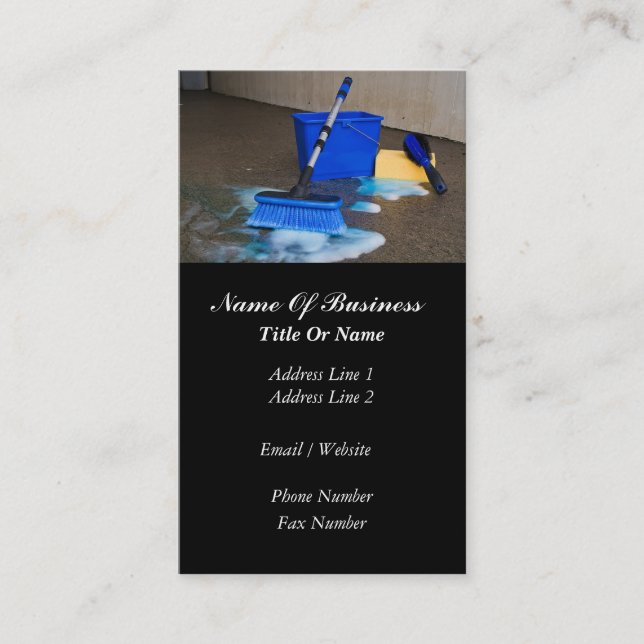 Housekeeping Services Business Card (Front)