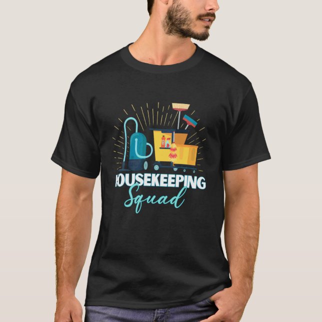 Housekeeping Squad Team Cleaner Environmental Serv T-Shirt (Front)