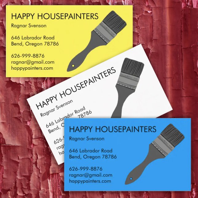 Housepainter Contractor Handyman Construction Cool Business Card (Creator Uploaded)