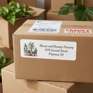 Houseplant Small Business Address Return Label