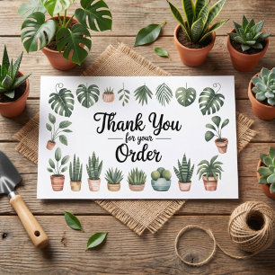 Houseplant Small Business Thank You Business Card