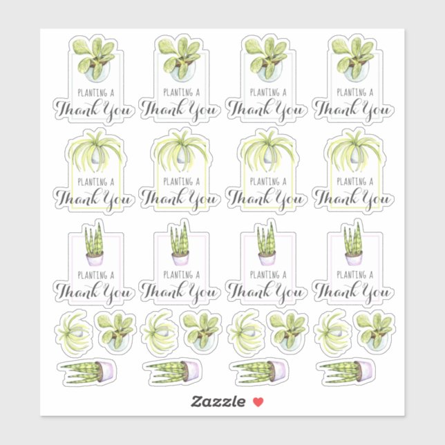 Houseplant Thank You Pun  (Sheet)