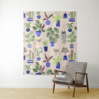 Houseplants Cactus Succulent Pattern