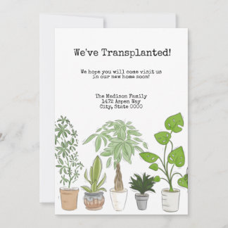 Houseplants Change of Address Invitation