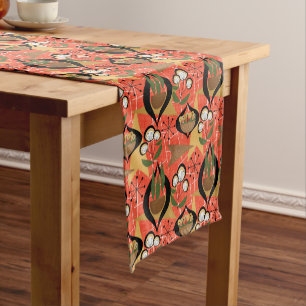 Houseplants Fifties Style Atomic Pattern Short Table Runner