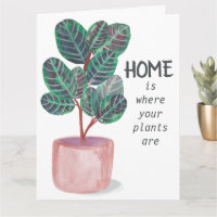 Houseplants Happy New Home Watercolor
