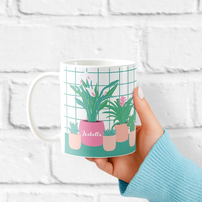 Houseplants Personalised Name Mug (Créateur téléchargé)