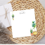 Houseplants Plant Lover Personalized Notepad<br><div class="desc">These beautiful notepads feature watercolor houseplants and your custom text.</div>
