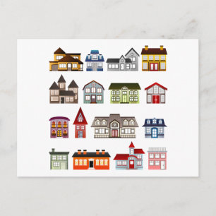 houses-157869 houses homes architecture buildings postcard