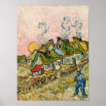 Houses and Figure by Vincent van Gogh Poster<br><div class="desc">Vincent van Gogh - Houses and Figure. 
Vincent Willem van Gogh (1853-1890) was a Dutch Post-Impressionist painter who posthumously became one of the most famous and influential figures in Western art history.</div>