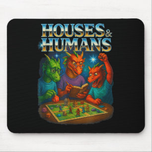 Houses And Humans Funny Gaming Rpg Gamers Men Wome Mouse Pad