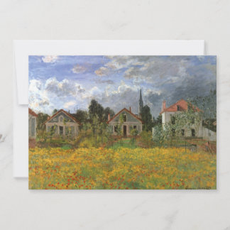 Houses at Argenteuil by Claude Monet, Vintage Art