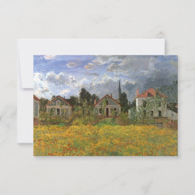 Houses at Argenteuil by Monet, Change of Address Announcement (Front)
