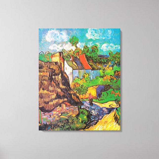 Houses at Auvers, Vincent Van Gogh Canvas Print (Front)
