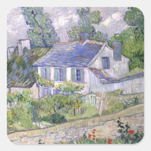 Houses at Auvers Vincent van Gogh Square Sticker