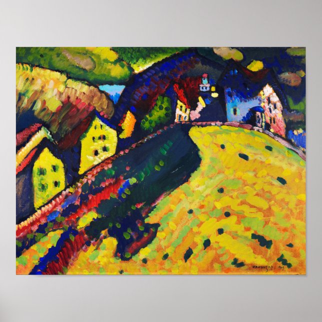 Houses at Murnau, Wassily Kandinsky Poster (Front)