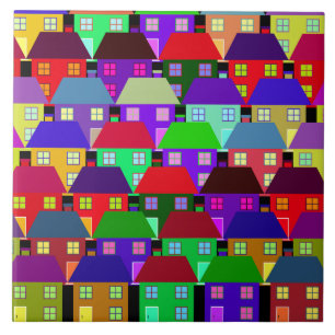 HOUSES COLORFUL HOME COMMUNITY   TILE