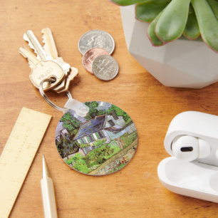Houses in Auvers by Vincent van Gogh Keychain