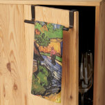 Houses in Auvers by Vincent van Gogh Kitchen Towel<br><div class="desc">Houses in Auvers by Vincent van Gogh is a vintage fine art post impressionism architectural painting featuring country cottages with thatched roofs and a road leading into the town of Auvers, France. About the artist: Vincent Willem van Gogh was a Post Impressionist painter whose work was most notable for its...</div>