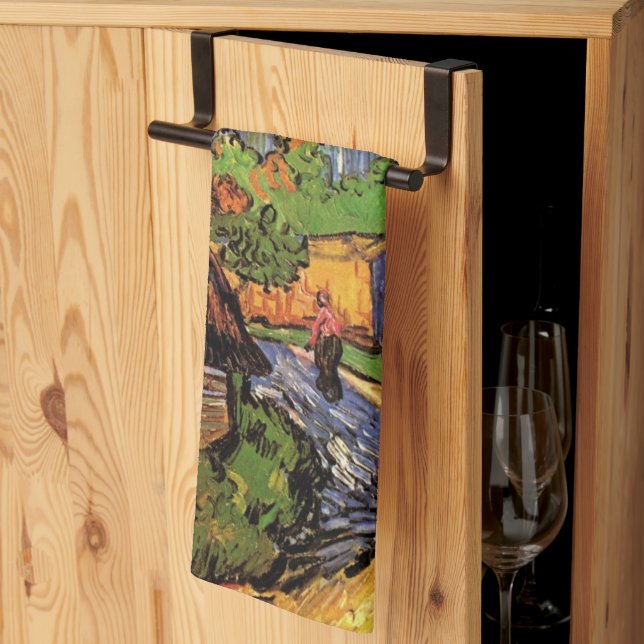 Houses in Auvers by Vincent van Gogh Kitchen Towel (Thirds Fold)