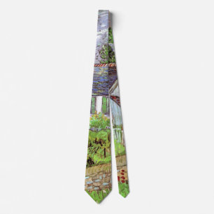 Houses in Auvers by Vincent van Gogh Tie