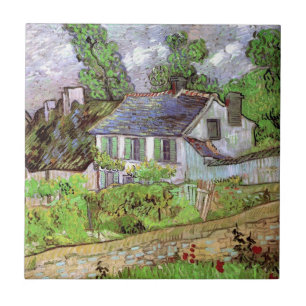 Houses in Auvers by Vincent van Gogh Tile