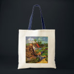 Houses in Auvers by Vincent van Gogh Tote Bag<br><div class="desc">Houses in Auvers by Vincent van Gogh is a vintage fine art post impressionism architectural painting featuring country cottages with thatched roofs and a road leading into the town of Auvers, France. About the artist: Vincent Willem van Gogh was a Post Impressionist painter whose work was most notable for its...</div>