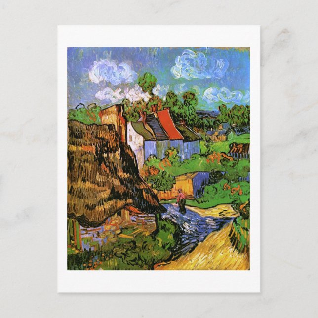 Houses in Auvers Van Gogh Fine Art Postcard (Front)