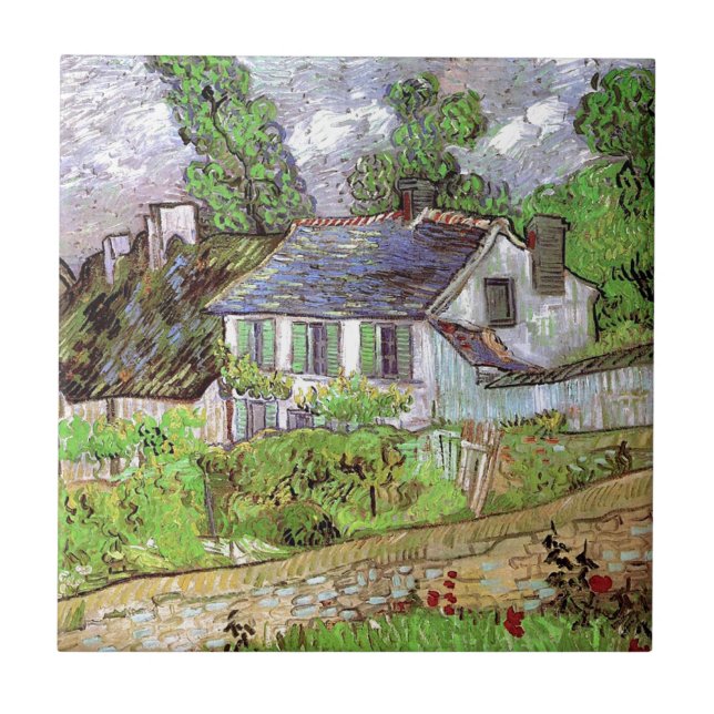 Houses in Auvers,Vincent van Gogh. Tile (Front)