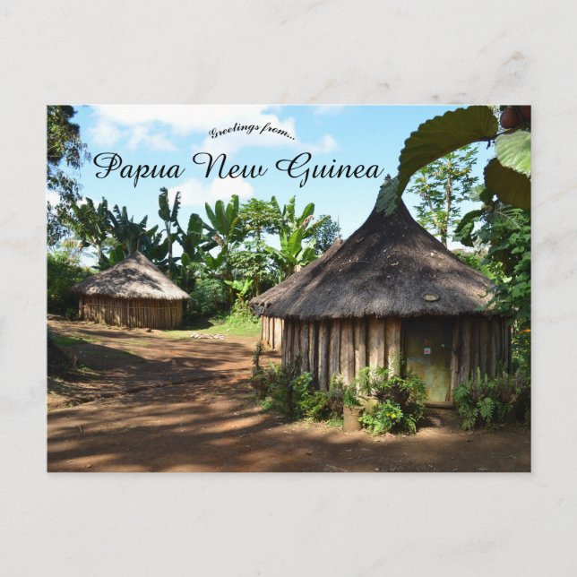 Houses in Goroka in Papua New Guinea Postcard (Front)