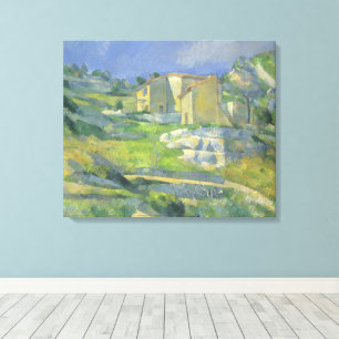 Houses in Provence by Paul Cezanne, Vintage Art Canvas Print