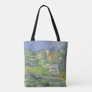 Houses in Provence by Paul Cezanne, Vintage Art Tote Bag