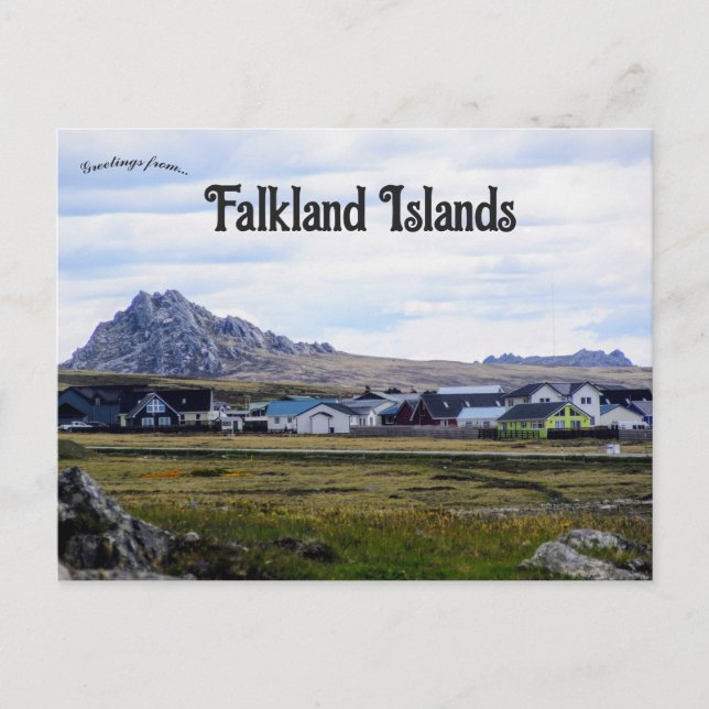 Houses in Stanley Falkland Islands Postcard (Front)
