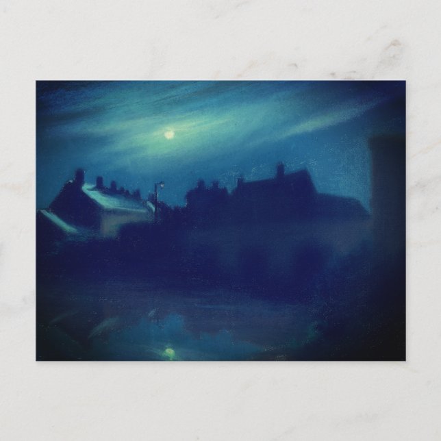 Houses in the Moonlight by Andreas:  Postcard (Front)