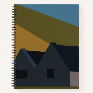 Houses Mountains Nature Notebook