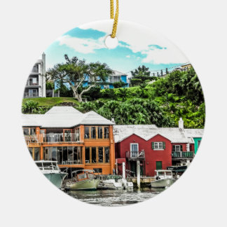 Houses Near Hamilton Ceramic Ornament