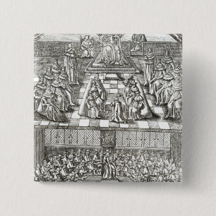 Houses of Parliament in 1640 2 Inch Square Button