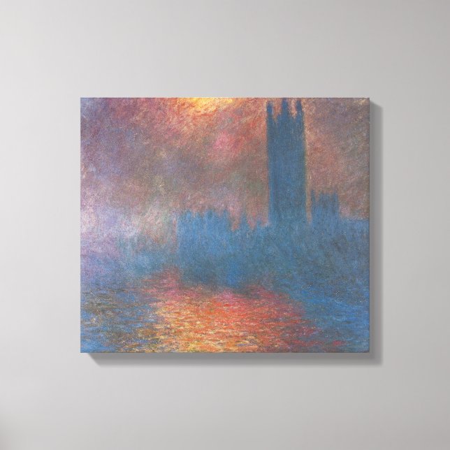 Houses of Parliament, London by Claude Monet Canvas Print (Front)