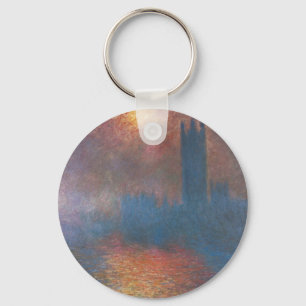 Houses of Parliament, London by Claude Monet Keychain