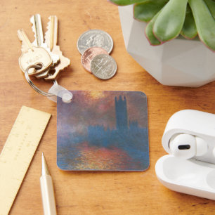 Houses of Parliament, London by Claude Monet Keychain